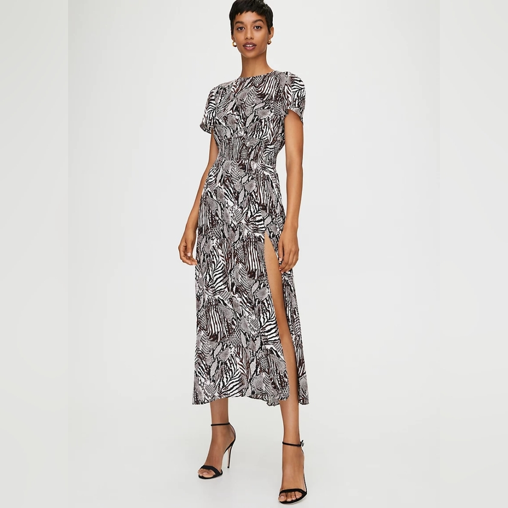 Wilfred Maxime Slit Dress in Animal Print
